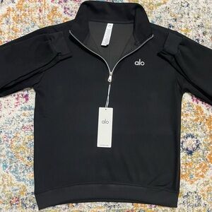 Alo yoga Black quarter zip pullover Unisex S
